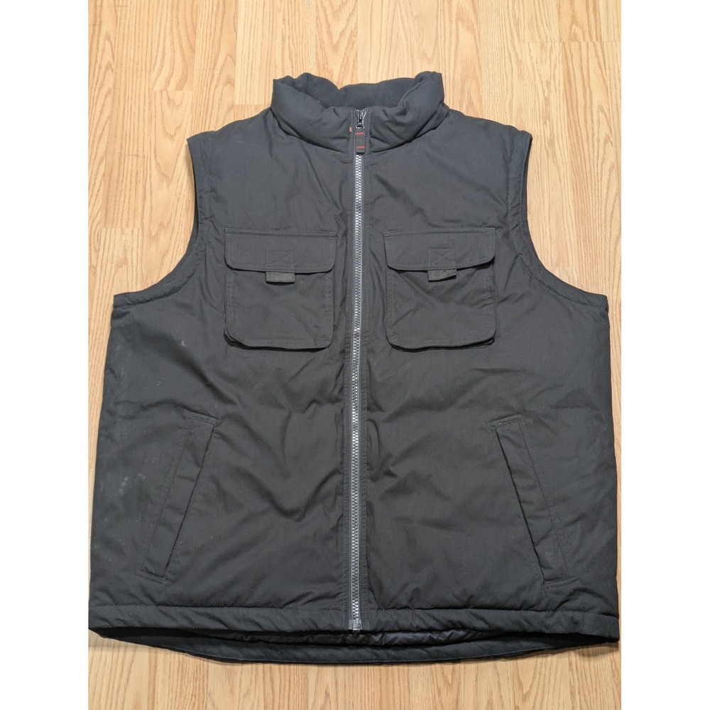Eddie Bauer Mens Goose Down Puffer Field Vest Black XL Tall